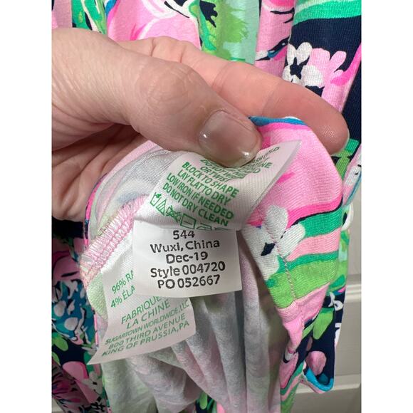 Lilly Pulitzer Lana Skort Romper Off the Shoulder Pink Multi Paradise Found S - Picture 8 of 11